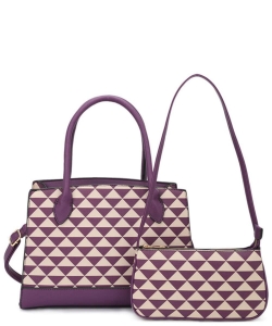 2 in 1 Fashion Handbag UW-30502 PURPLE